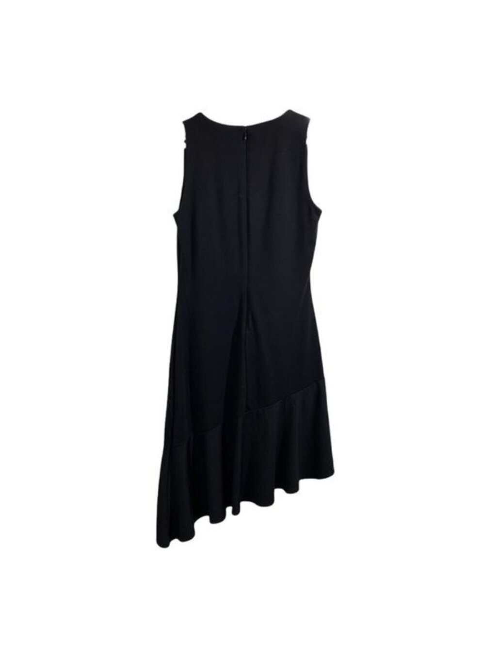 Bar III Dress Womens Medium Black Asymmetrical Hem Sleeveless Midi V Neck - Picture 4 of 8